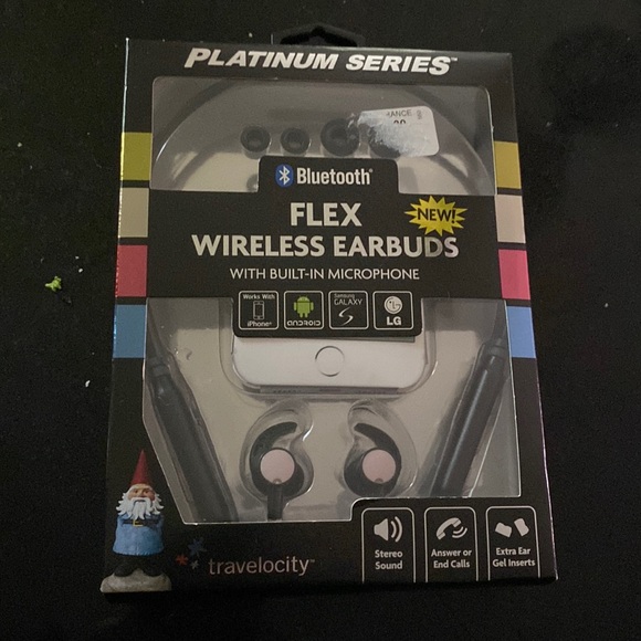 Travelocity Wearables Flex Wireless Earbuds With Builtin Microphone Bluetooth The Platinum Sirius Poshmark